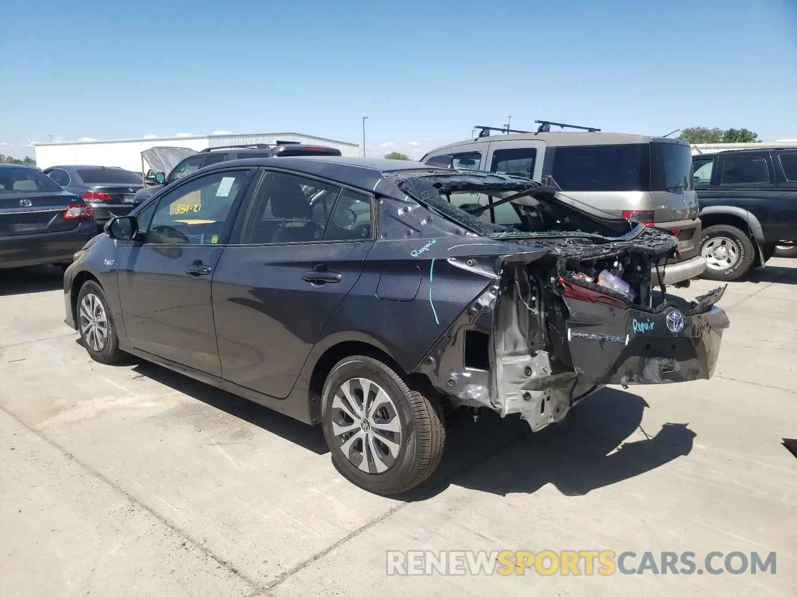 3 Photograph of a damaged car JTDKAMFPXM3188936 TOYOTA PRIUS 2021