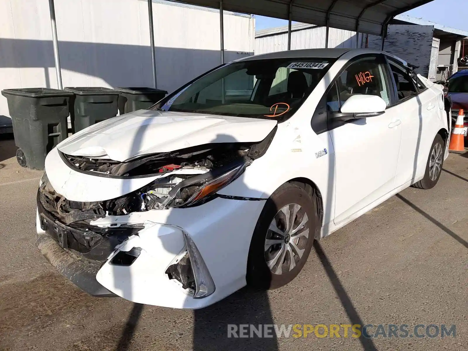 2 Photograph of a damaged car JTDKAMFPXM3190279 TOYOTA PRIUS 2021