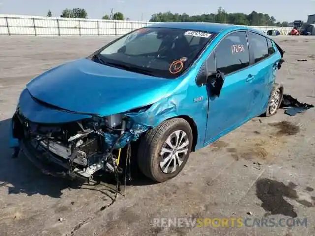 2 Photograph of a damaged car JTDKAMFPXM3191156 TOYOTA PRIUS 2021