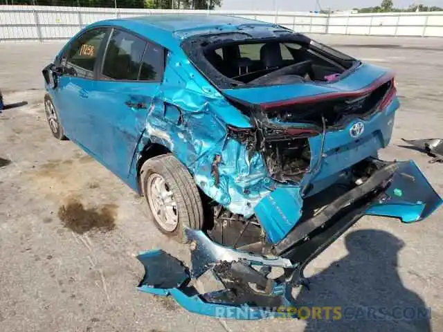 3 Photograph of a damaged car JTDKAMFPXM3191156 TOYOTA PRIUS 2021