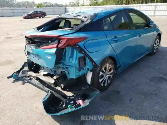 4 Photograph of a damaged car JTDKAMFPXM3191156 TOYOTA PRIUS 2021