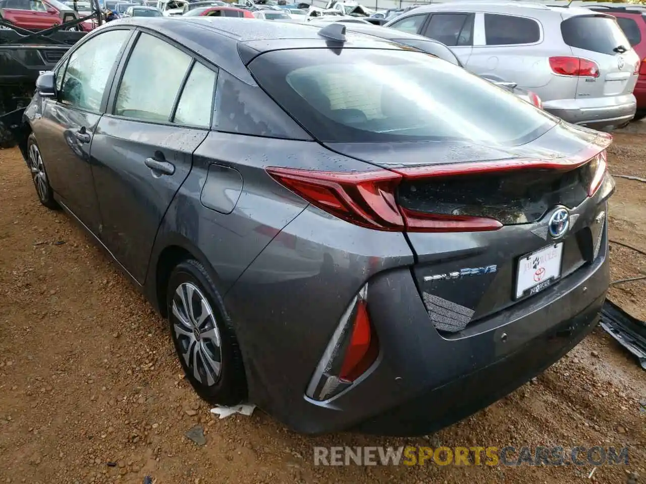 3 Photograph of a damaged car JTDKAMFPXM3194459 TOYOTA PRIUS 2021