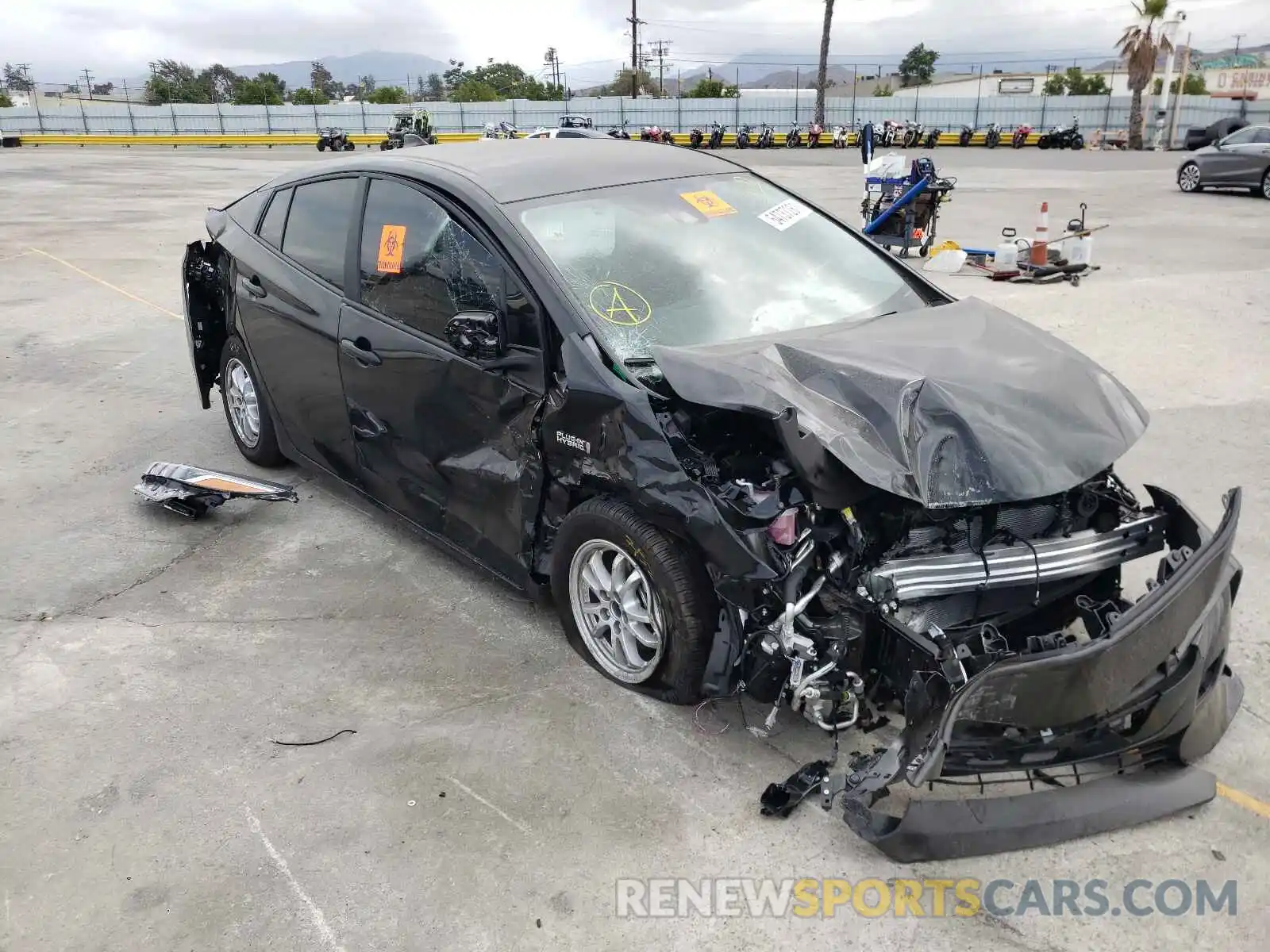 1 Photograph of a damaged car JTDKAMFPXM3196843 TOYOTA PRIUS 2021