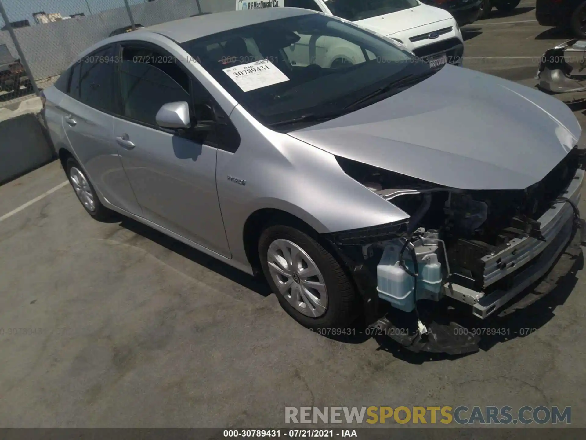 1 Photograph of a damaged car JTDKAMFU0M3127584 TOYOTA PRIUS 2021