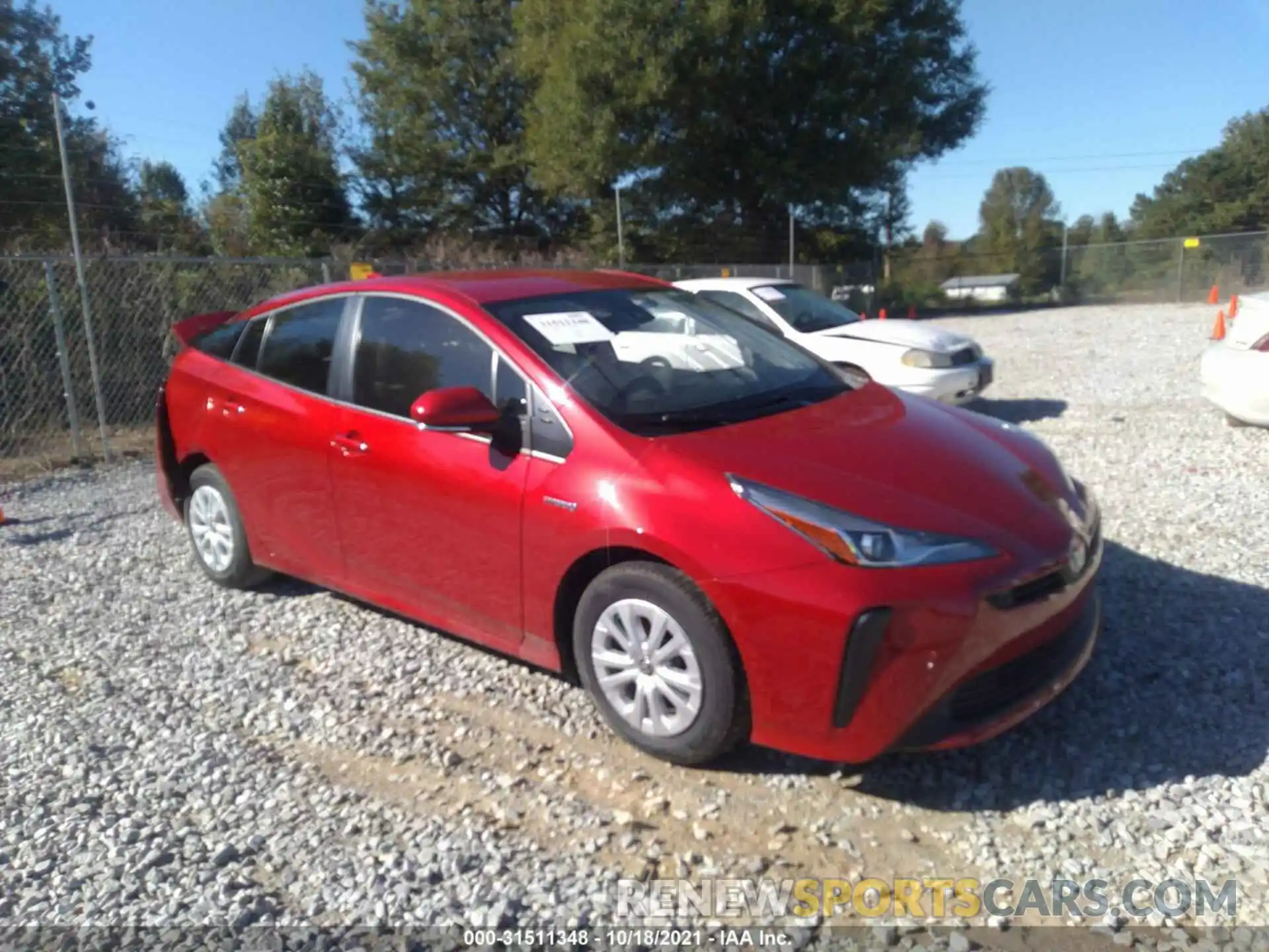 1 Фотография поврежденного автомобиля JTDKAMFU0M3129318 TOYOTA PRIUS 2021