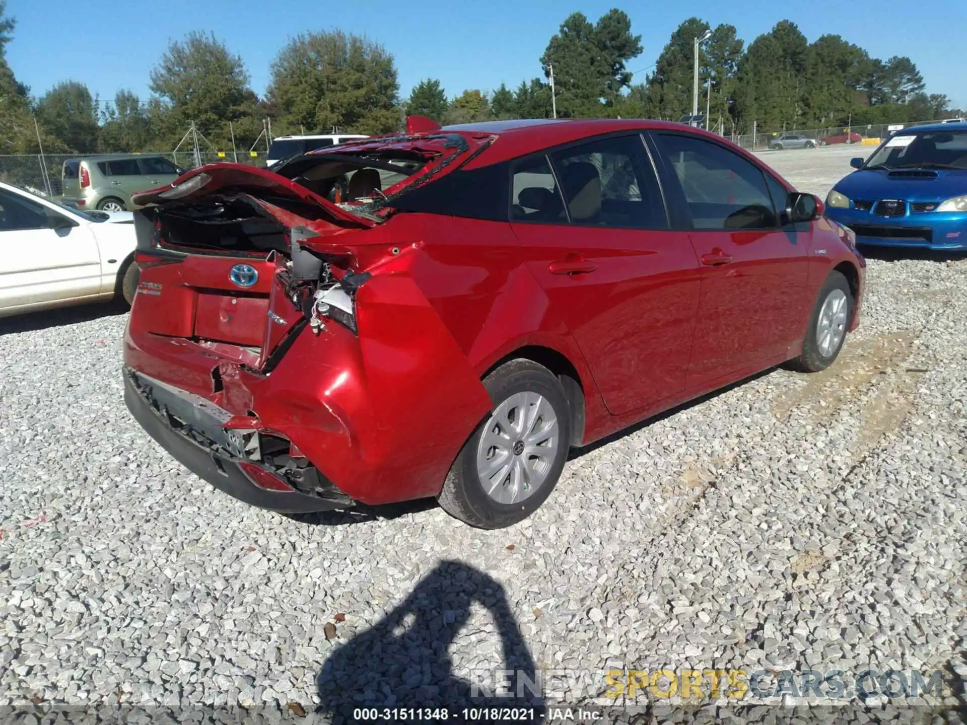 4 Photograph of a damaged car JTDKAMFU0M3129318 TOYOTA PRIUS 2021