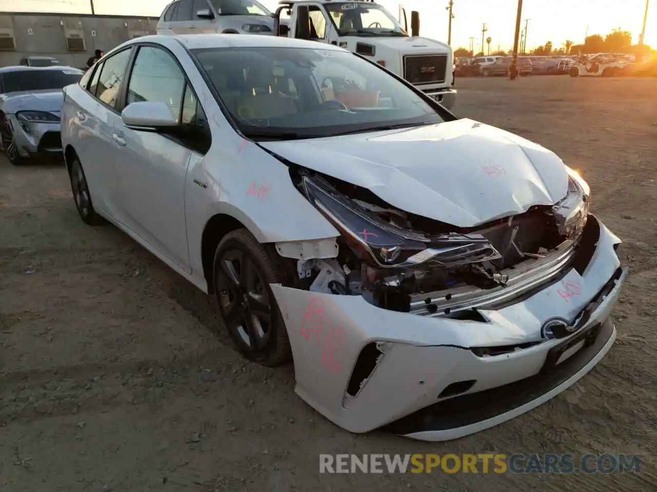 1 Photograph of a damaged car JTDKAMFU0M3133322 TOYOTA PRIUS 2021