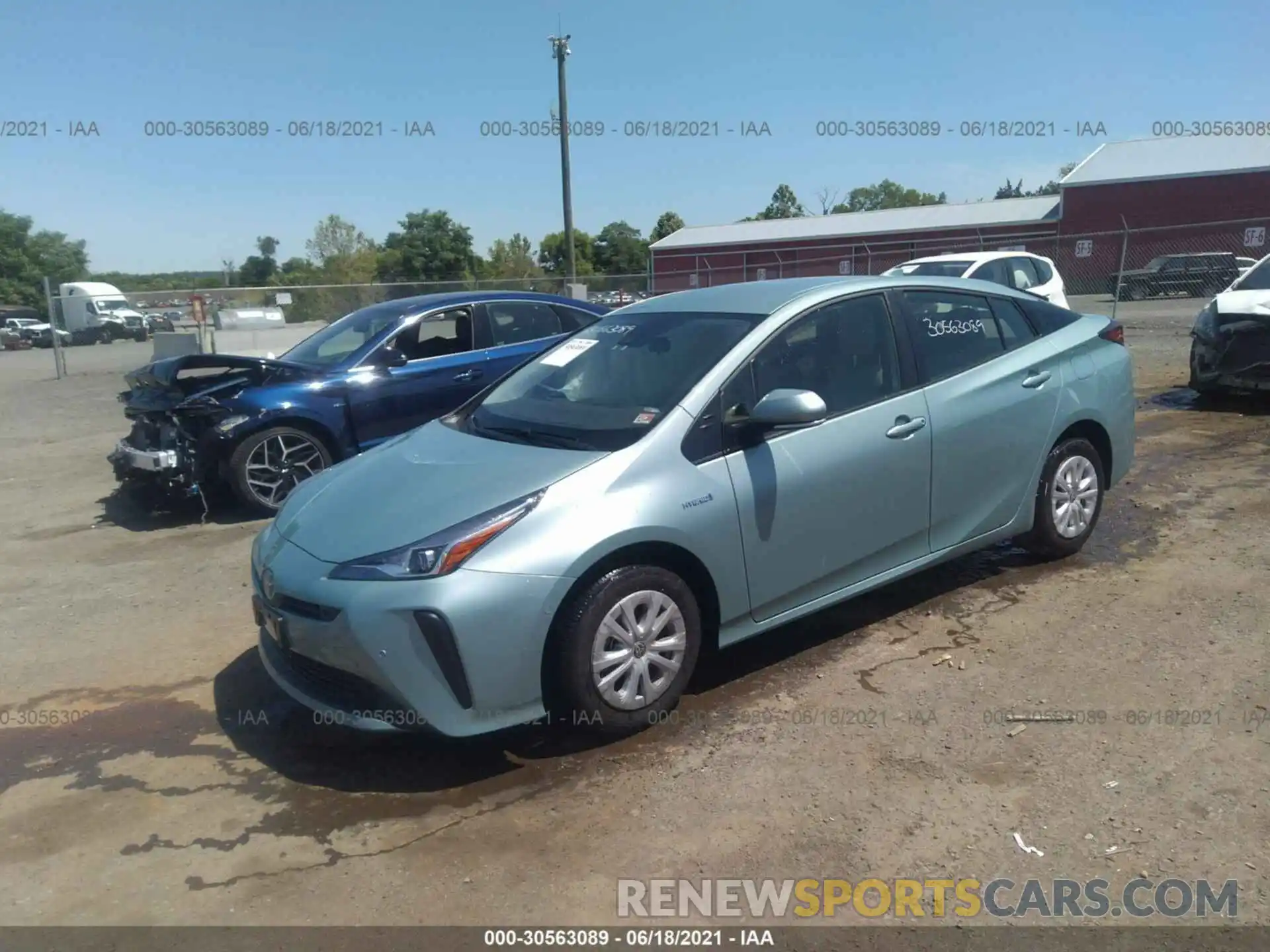 2 Фотография поврежденного автомобиля JTDKAMFU0M3133658 TOYOTA PRIUS 2021