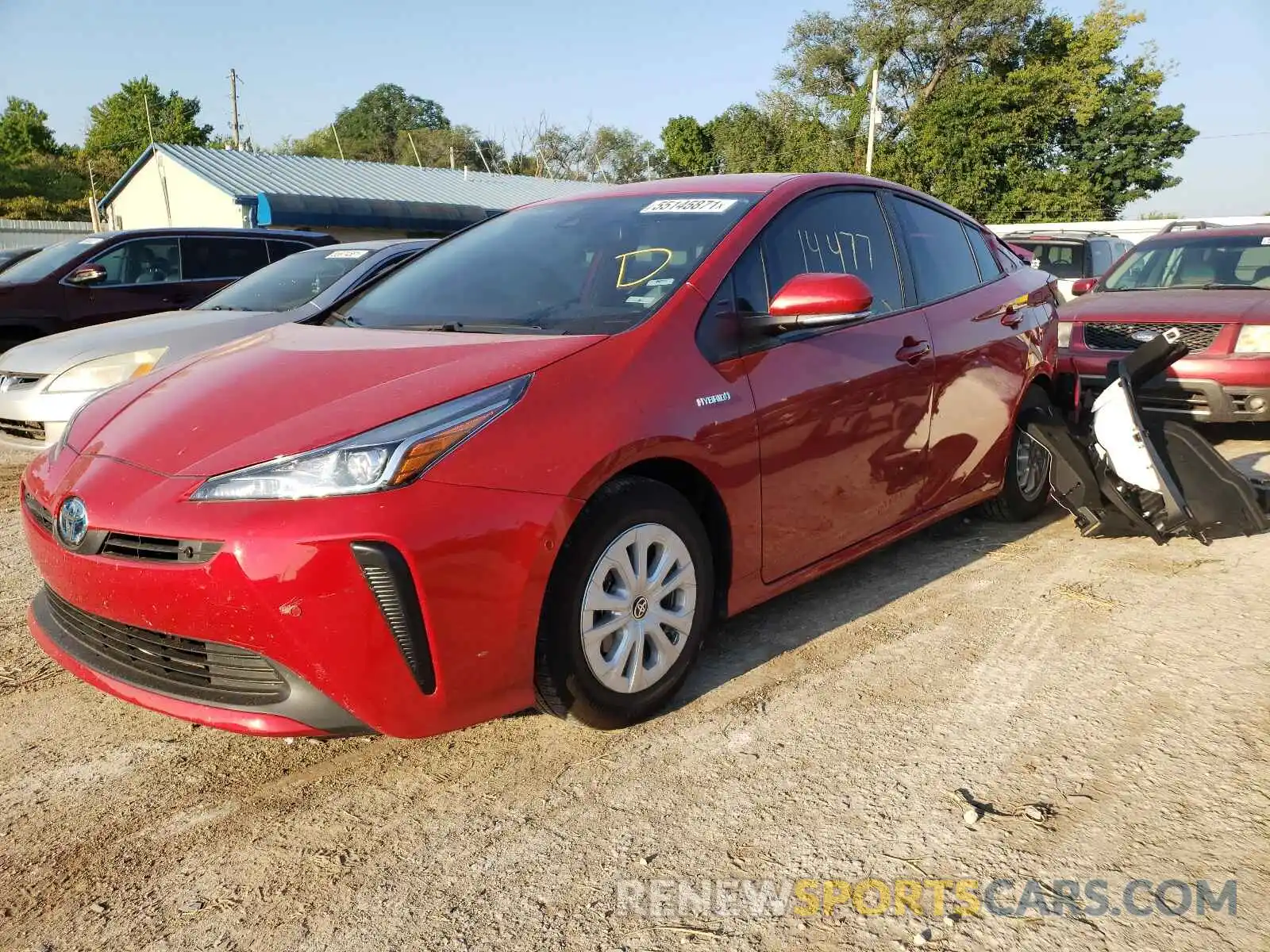 2 Photograph of a damaged car JTDKAMFU0M3134468 TOYOTA PRIUS 2021