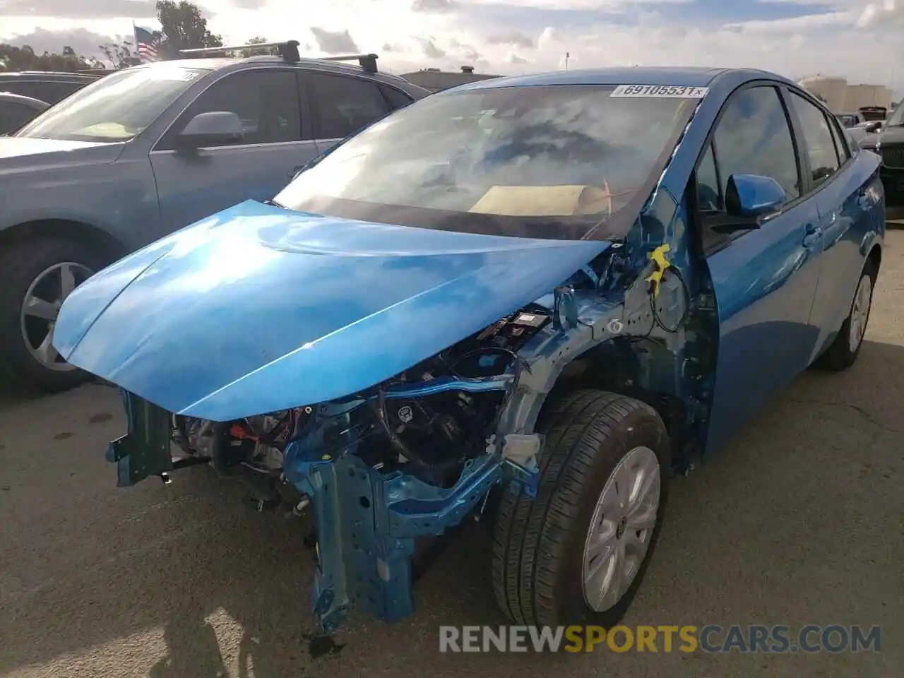 2 Photograph of a damaged car JTDKAMFU0M3140657 TOYOTA PRIUS 2021