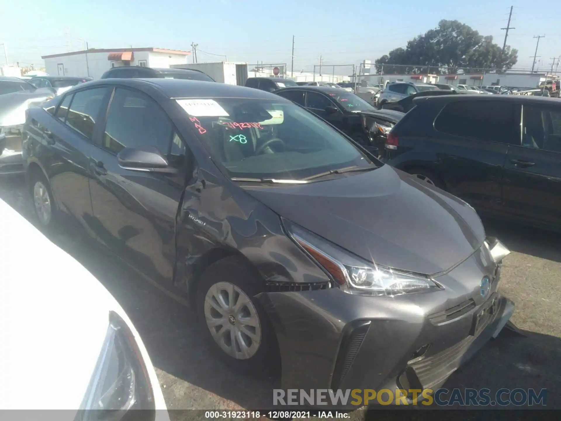 1 Photograph of a damaged car JTDKAMFU0M3142960 TOYOTA PRIUS 2021