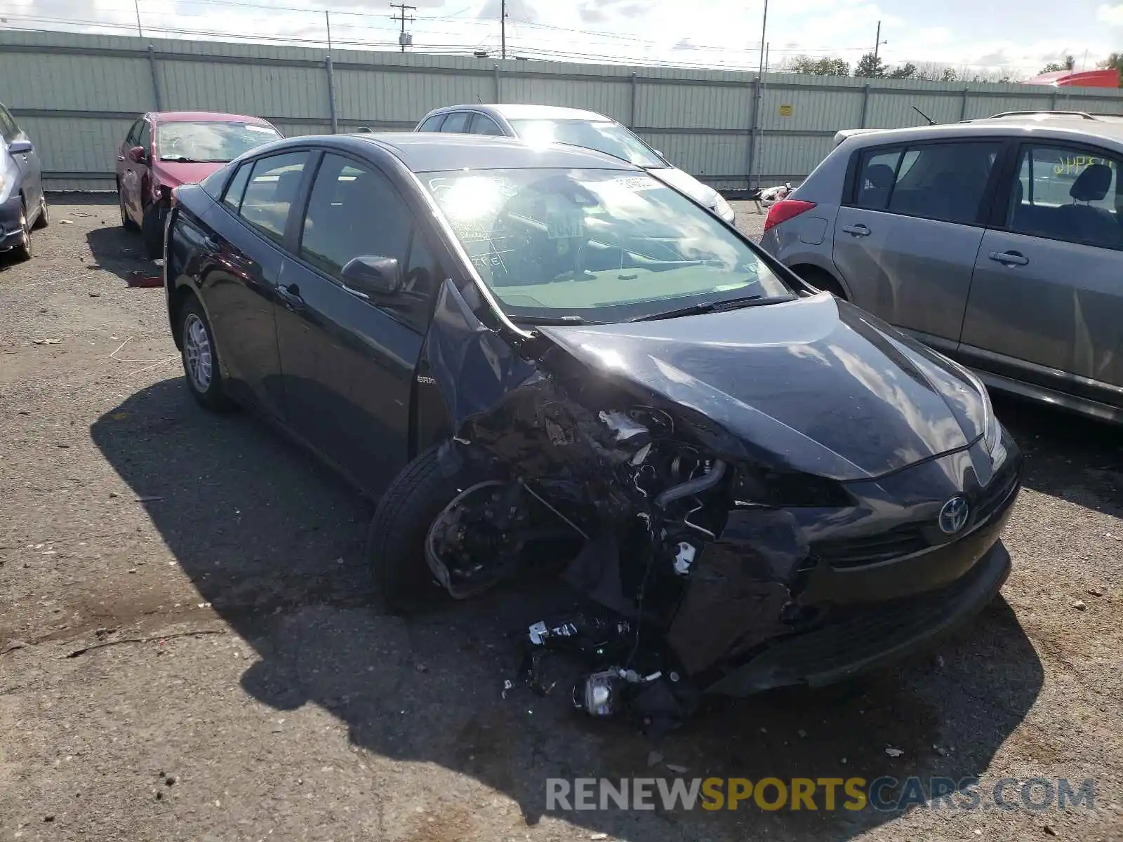 1 Photograph of a damaged car JTDKAMFU0M3143980 TOYOTA PRIUS 2021