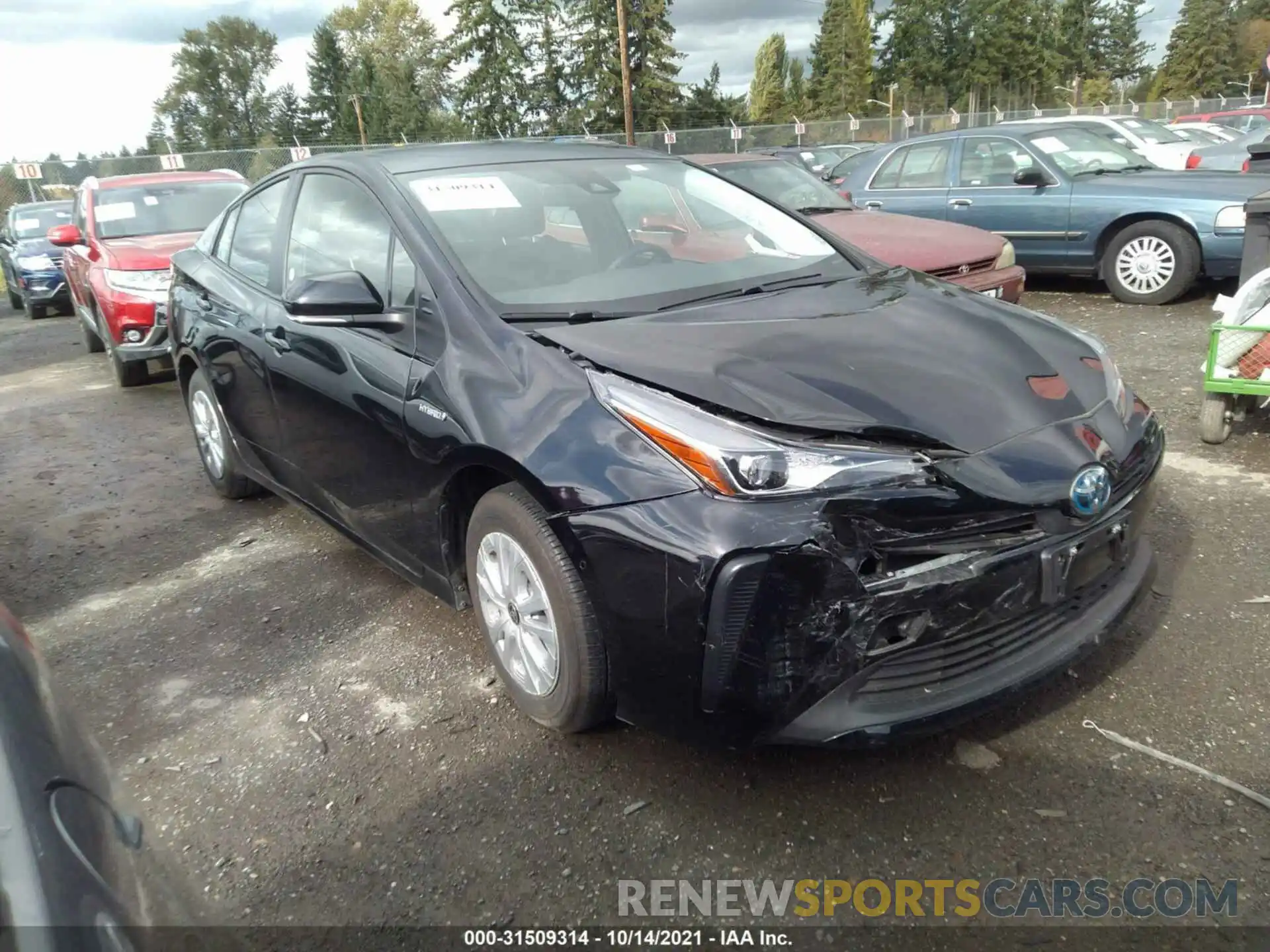 1 Photograph of a damaged car JTDKAMFU0M3146569 TOYOTA PRIUS 2021