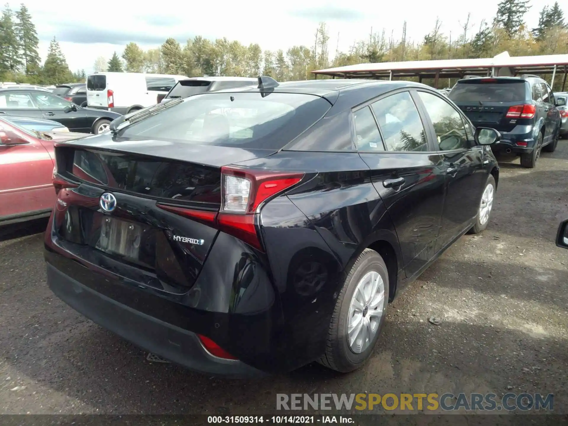 4 Photograph of a damaged car JTDKAMFU0M3146569 TOYOTA PRIUS 2021