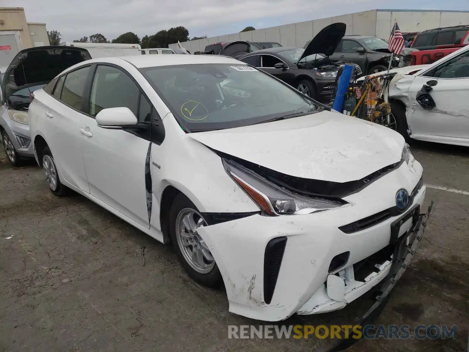 1 Photograph of a damaged car JTDKAMFU0M3146619 TOYOTA PRIUS 2021