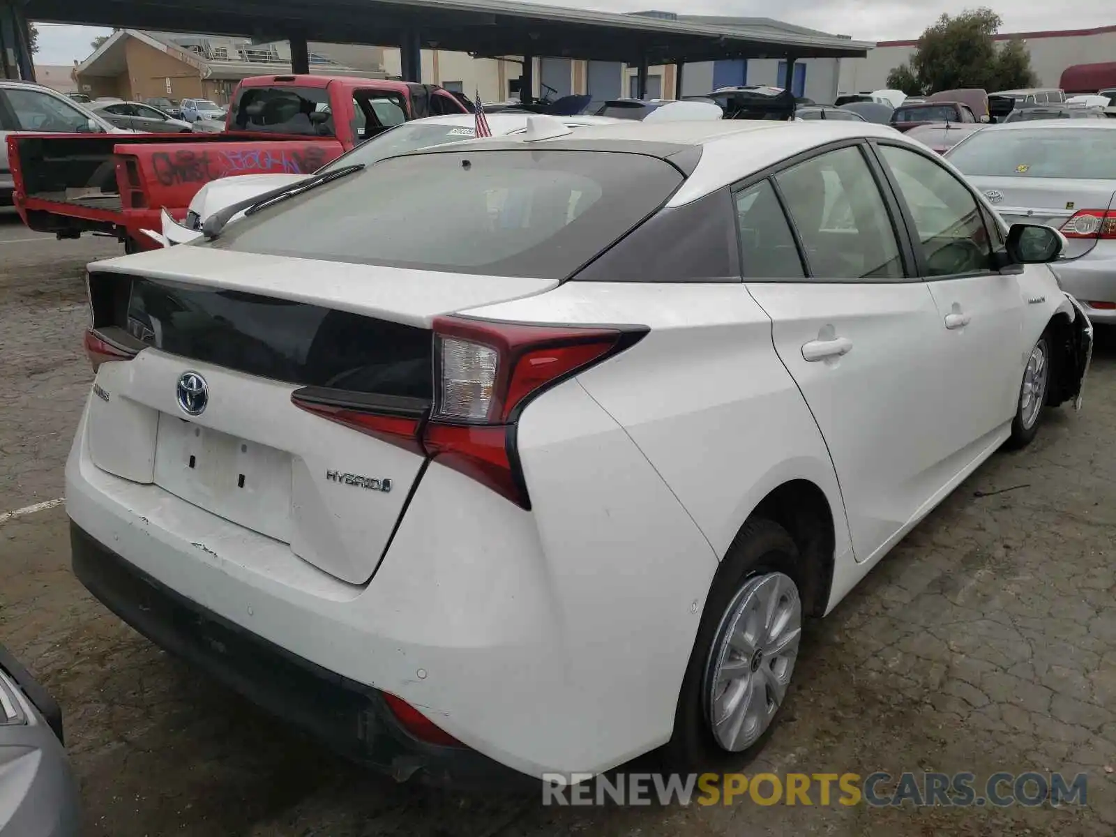 4 Photograph of a damaged car JTDKAMFU0M3146619 TOYOTA PRIUS 2021