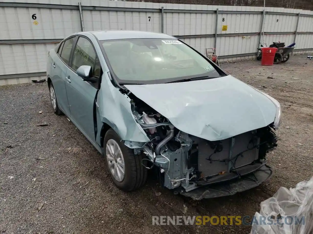 1 Photograph of a damaged car JTDKAMFU0M3147804 TOYOTA PRIUS 2021