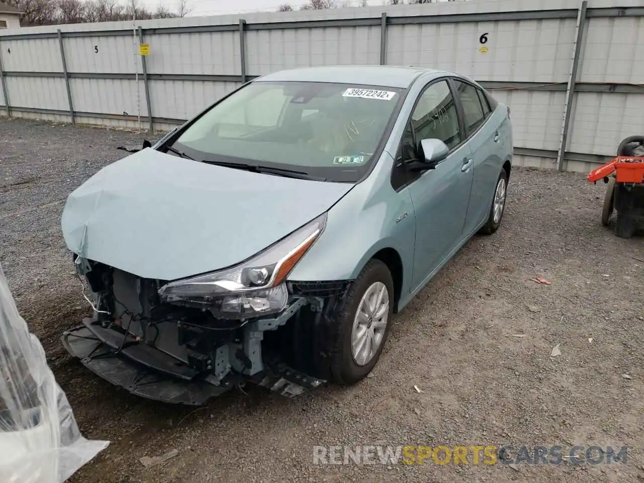 2 Фотография поврежденного автомобиля JTDKAMFU0M3147804 TOYOTA PRIUS 2021