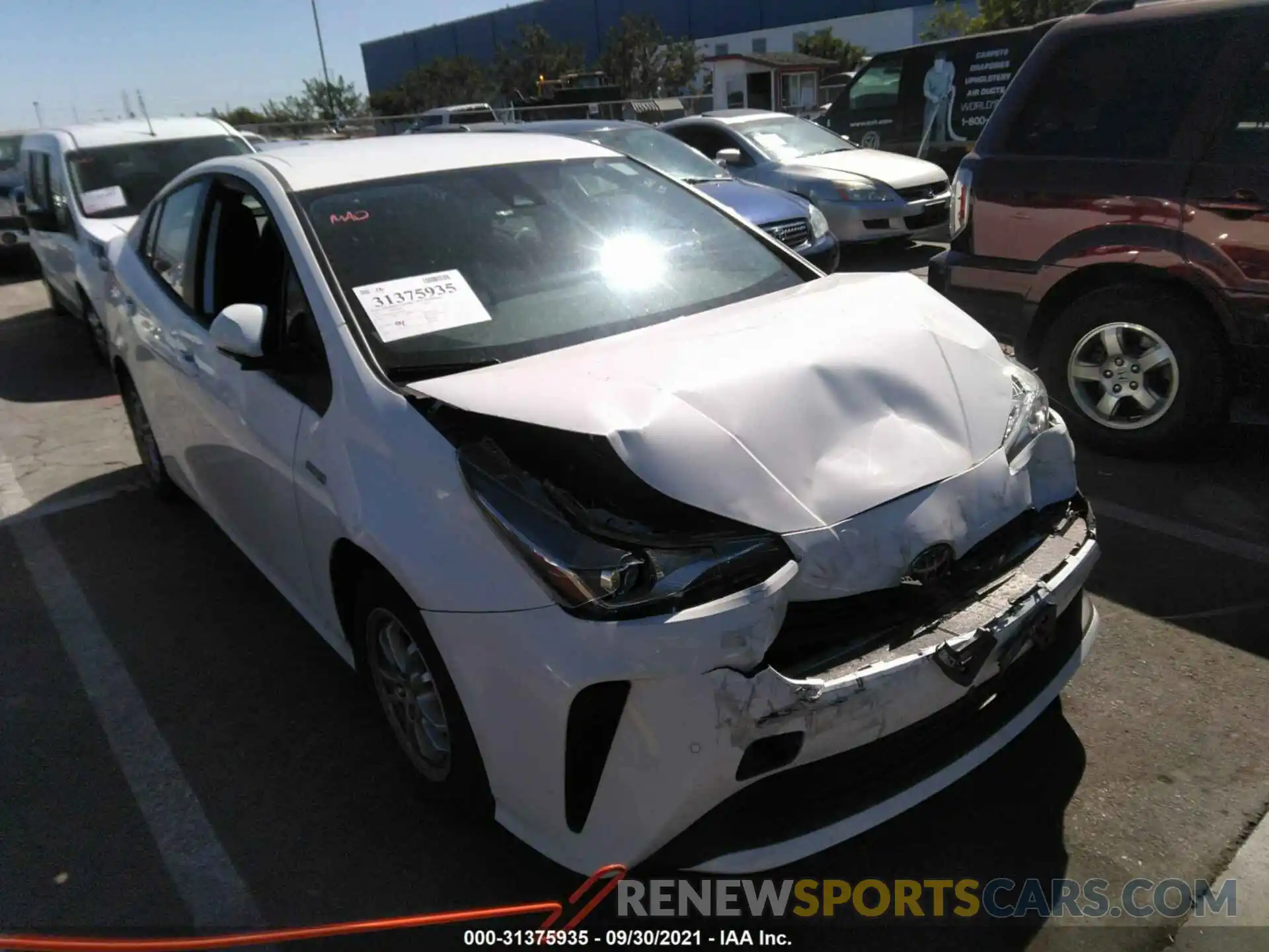 1 Photograph of a damaged car JTDKAMFU0M3148080 TOYOTA PRIUS 2021