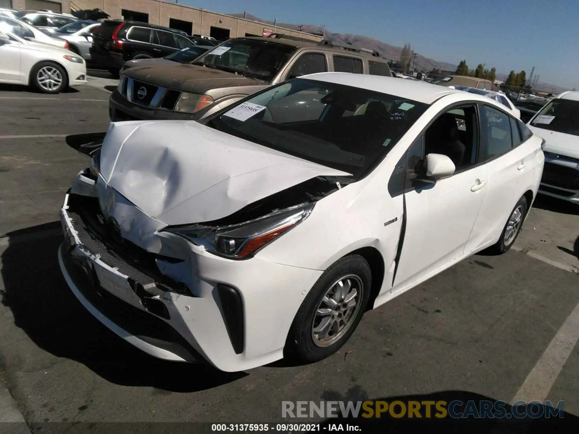 2 Photograph of a damaged car JTDKAMFU0M3148080 TOYOTA PRIUS 2021