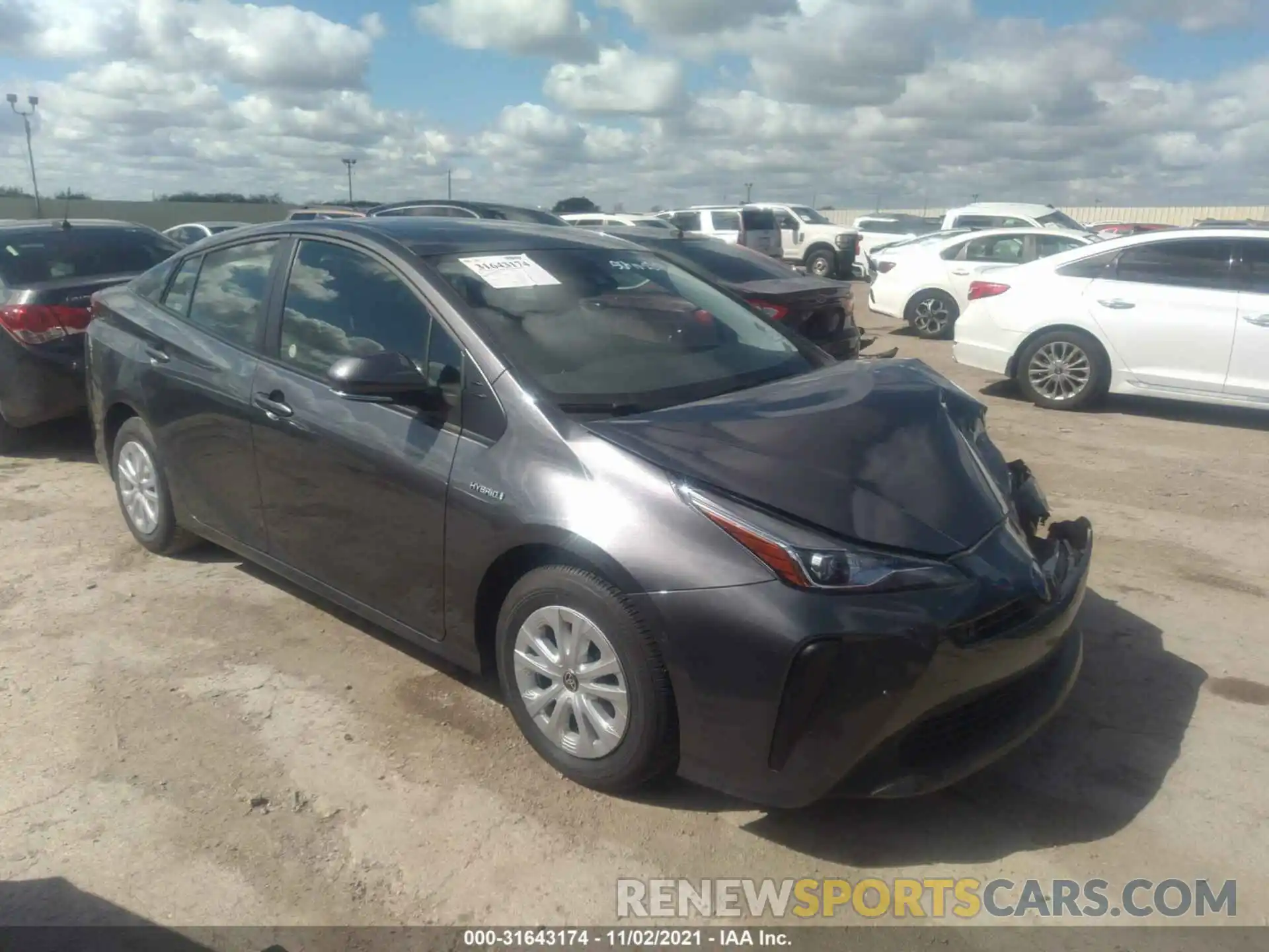 1 Photograph of a damaged car JTDKAMFU0M3148497 TOYOTA PRIUS 2021