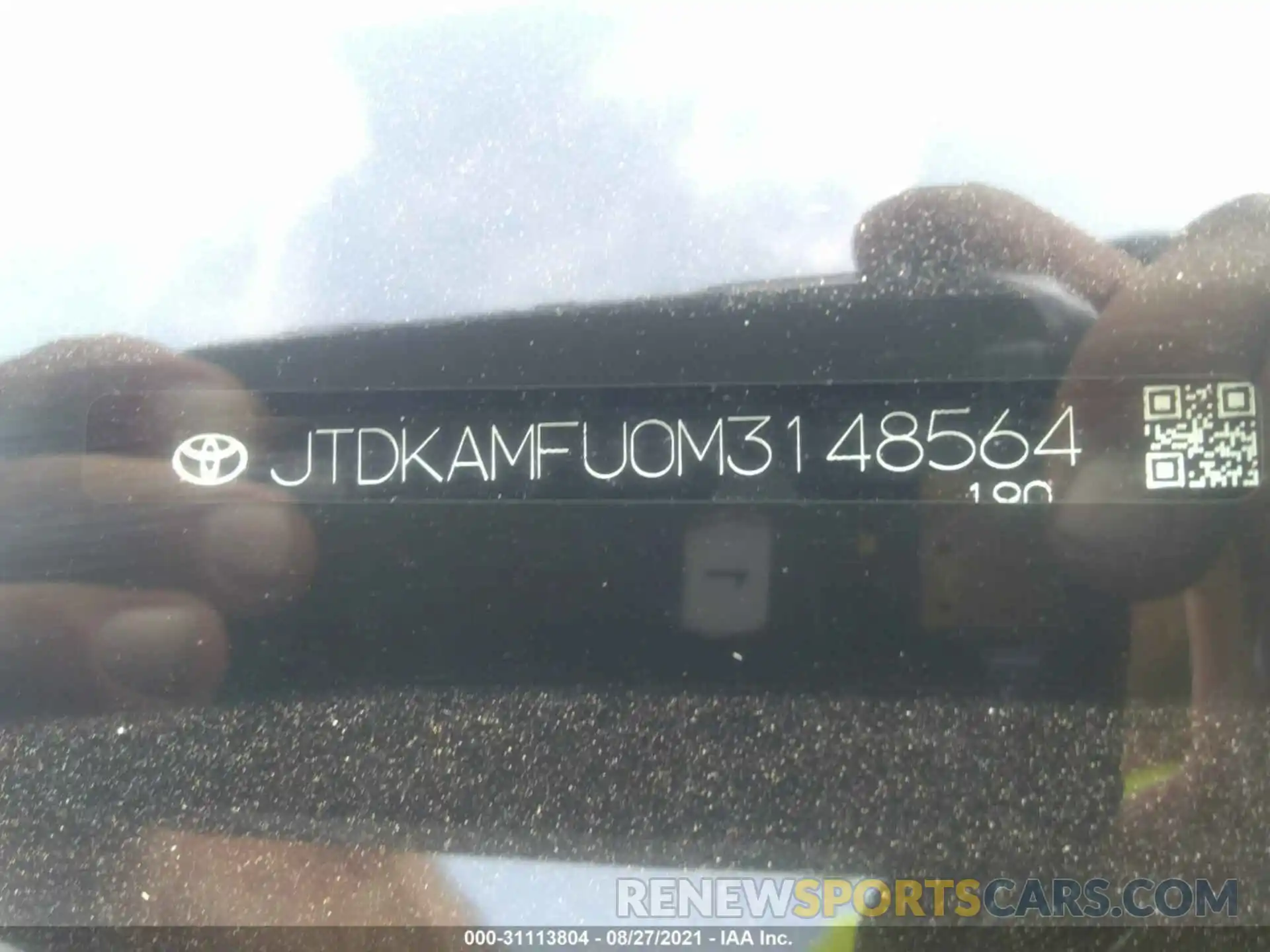 9 Фотография поврежденного автомобиля JTDKAMFU0M3148564 TOYOTA PRIUS 2021