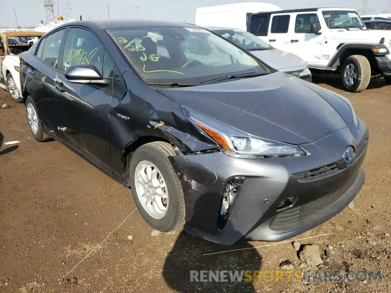 1 Photograph of a damaged car JTDKAMFU0M3149617 TOYOTA PRIUS 2021