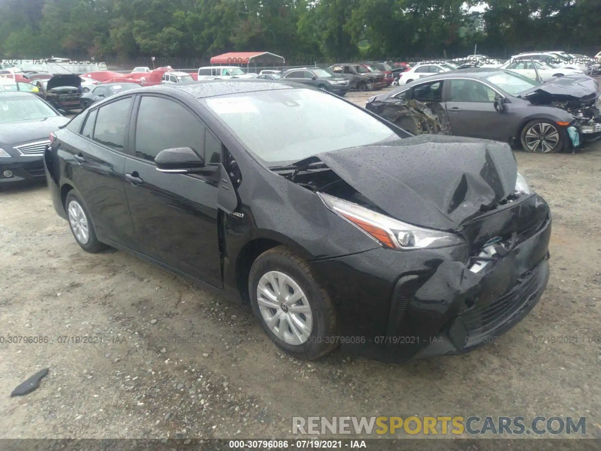 1 Photograph of a damaged car JTDKAMFU0M3150475 TOYOTA PRIUS 2021