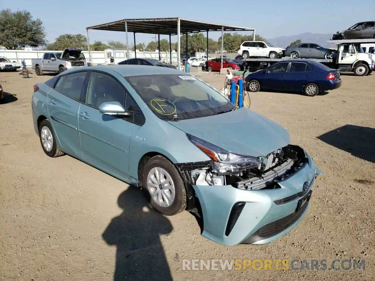 1 Photograph of a damaged car JTDKAMFU1M3127450 TOYOTA PRIUS 2021