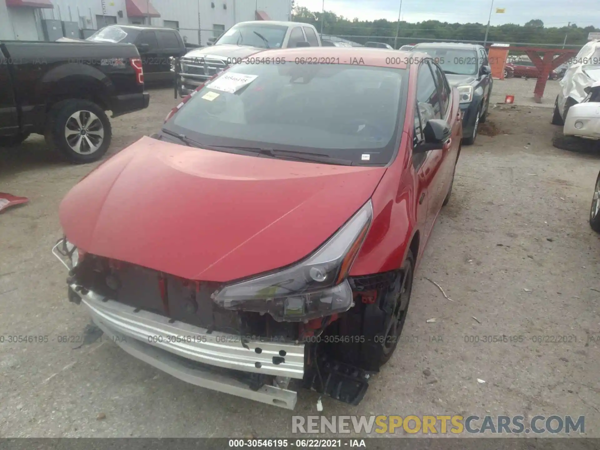 2 Photograph of a damaged car JTDKAMFU1M3127545 TOYOTA PRIUS 2021