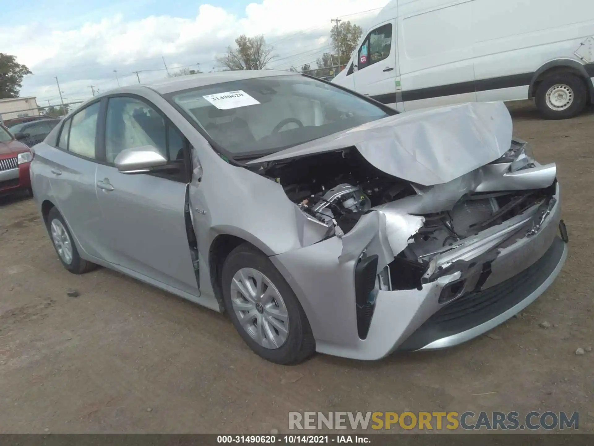 1 Photograph of a damaged car JTDKAMFU1M3128498 TOYOTA PRIUS 2021