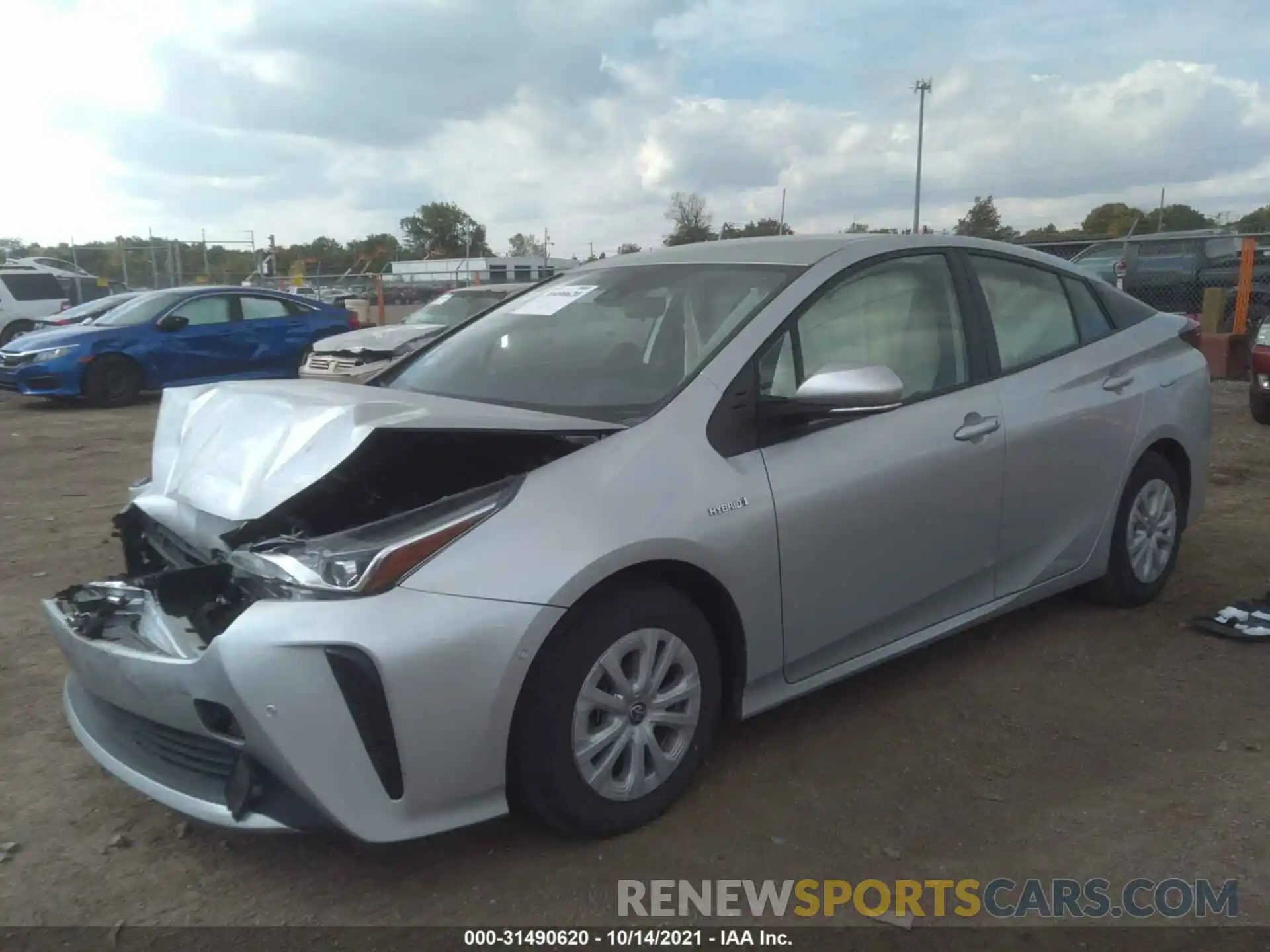 2 Photograph of a damaged car JTDKAMFU1M3128498 TOYOTA PRIUS 2021