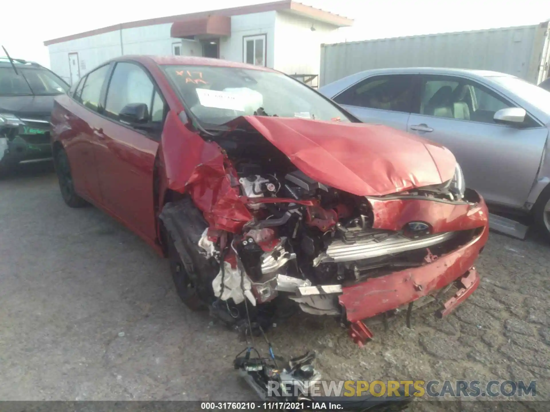 1 Photograph of a damaged car JTDKAMFU1M3129201 TOYOTA PRIUS 2021