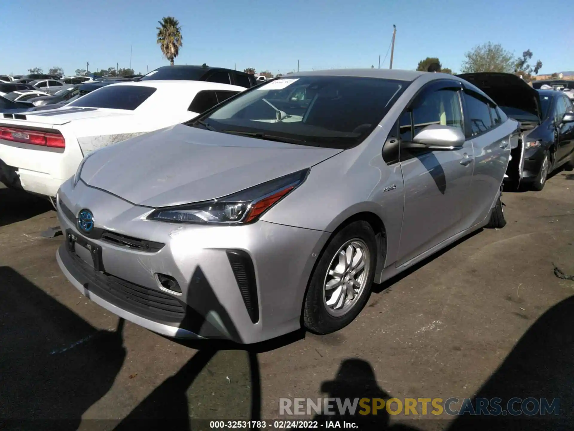 2 Photograph of a damaged car JTDKAMFU1M3130509 TOYOTA PRIUS 2021