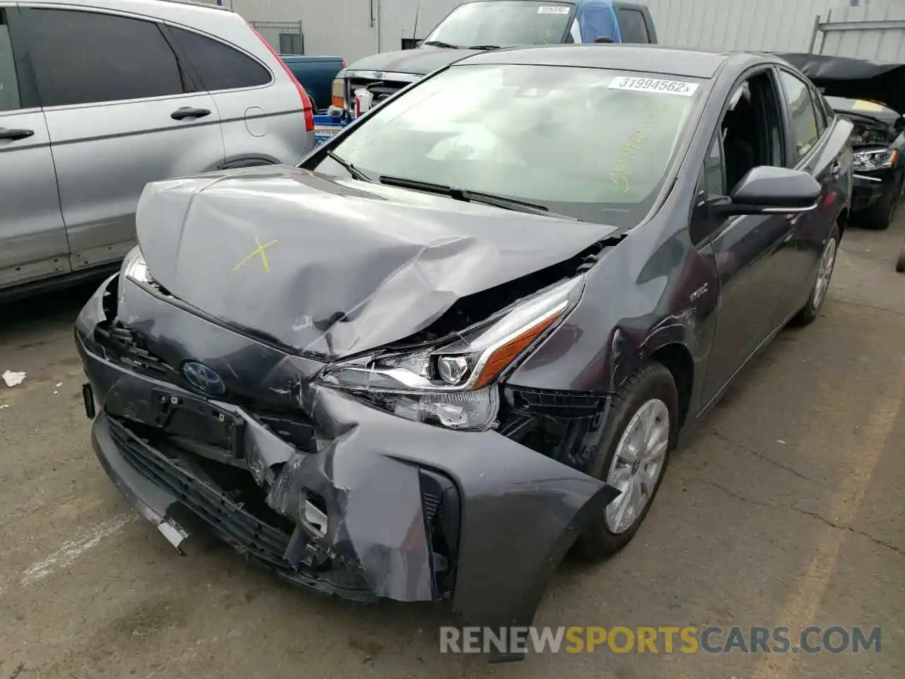 2 Photograph of a damaged car JTDKAMFU1M3132311 TOYOTA PRIUS 2021