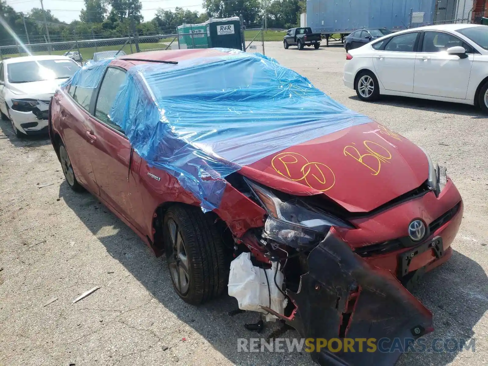 1 Photograph of a damaged car JTDKAMFU1M3133619 TOYOTA PRIUS 2021