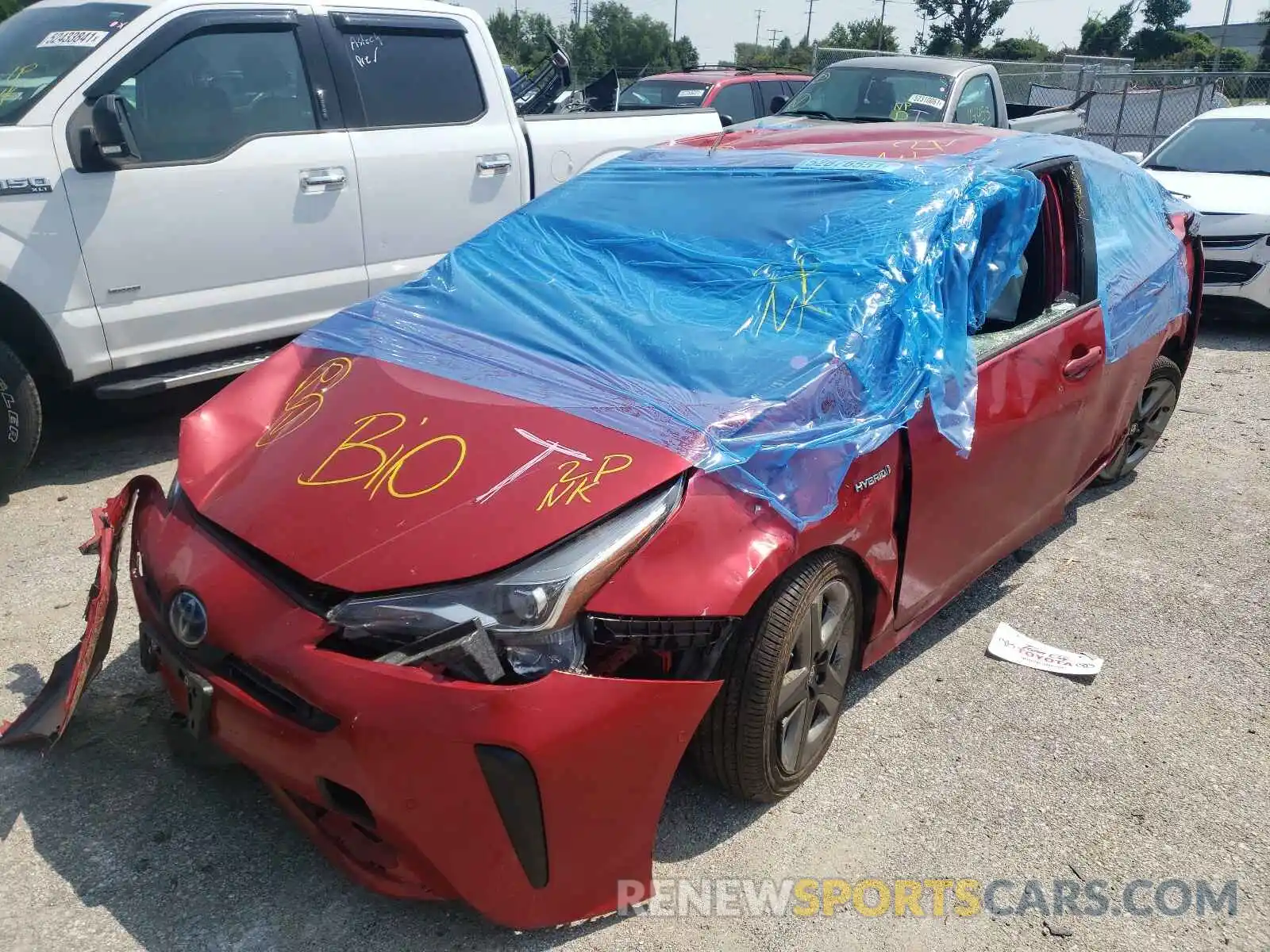 2 Photograph of a damaged car JTDKAMFU1M3133619 TOYOTA PRIUS 2021