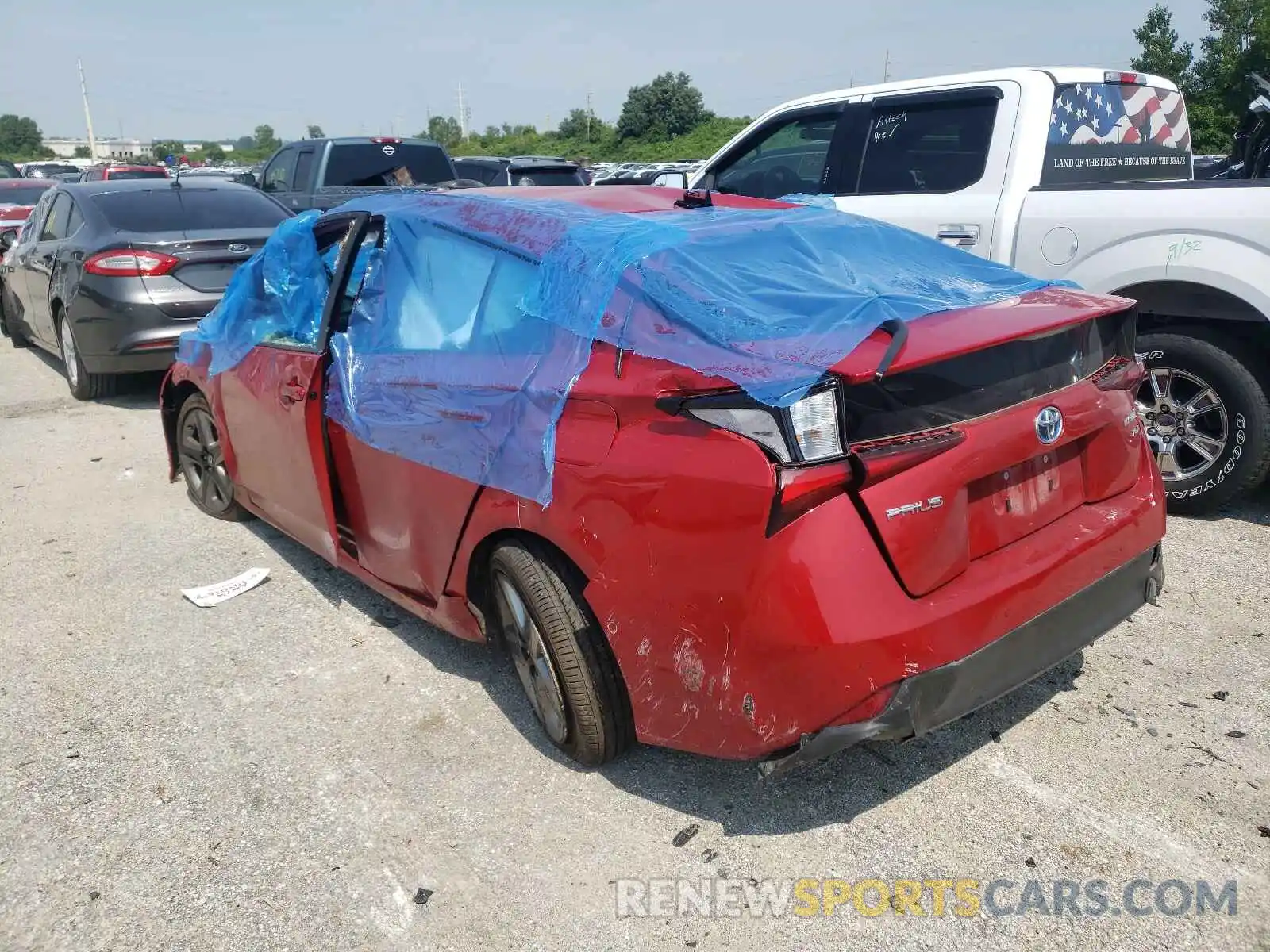 3 Photograph of a damaged car JTDKAMFU1M3133619 TOYOTA PRIUS 2021