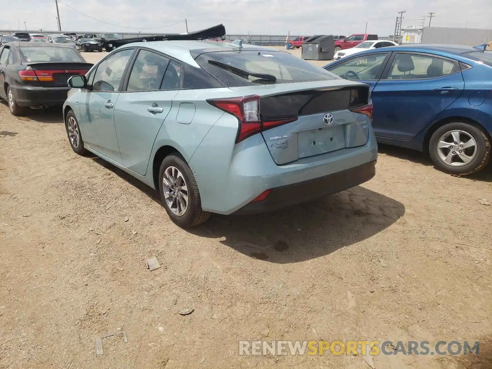 3 Фотография поврежденного автомобиля JTDKAMFU1M3134270 TOYOTA PRIUS 2021