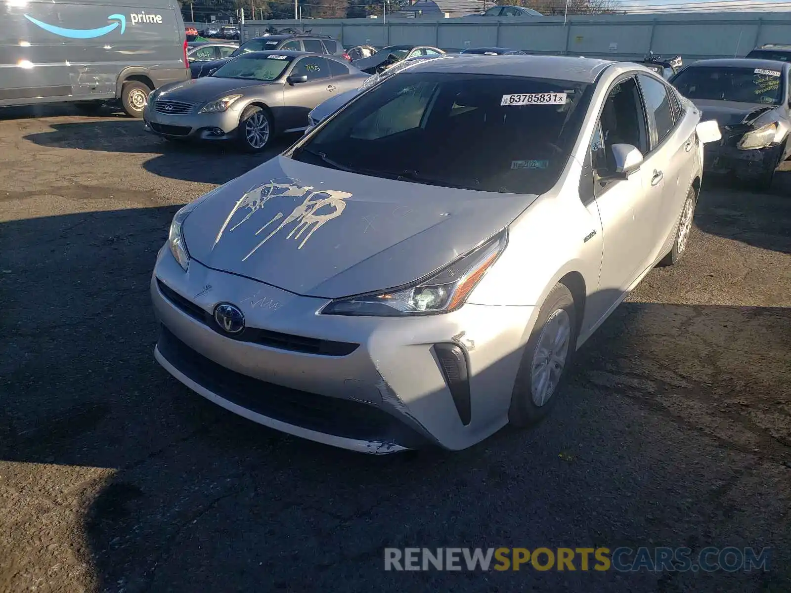 2 Фотография поврежденного автомобиля JTDKAMFU1M3134933 TOYOTA PRIUS 2021