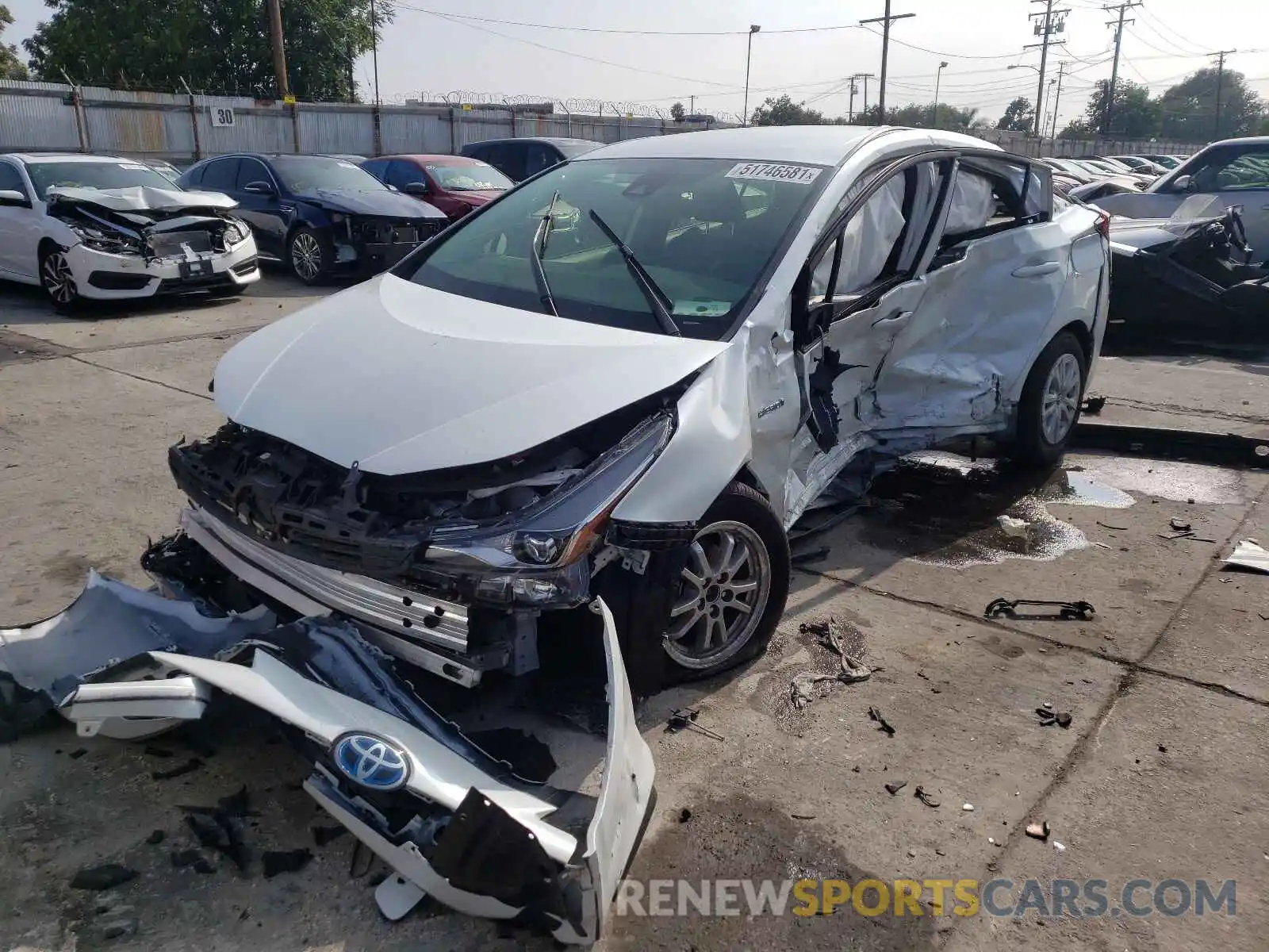 2 Photograph of a damaged car JTDKAMFU1M3139646 TOYOTA PRIUS 2021