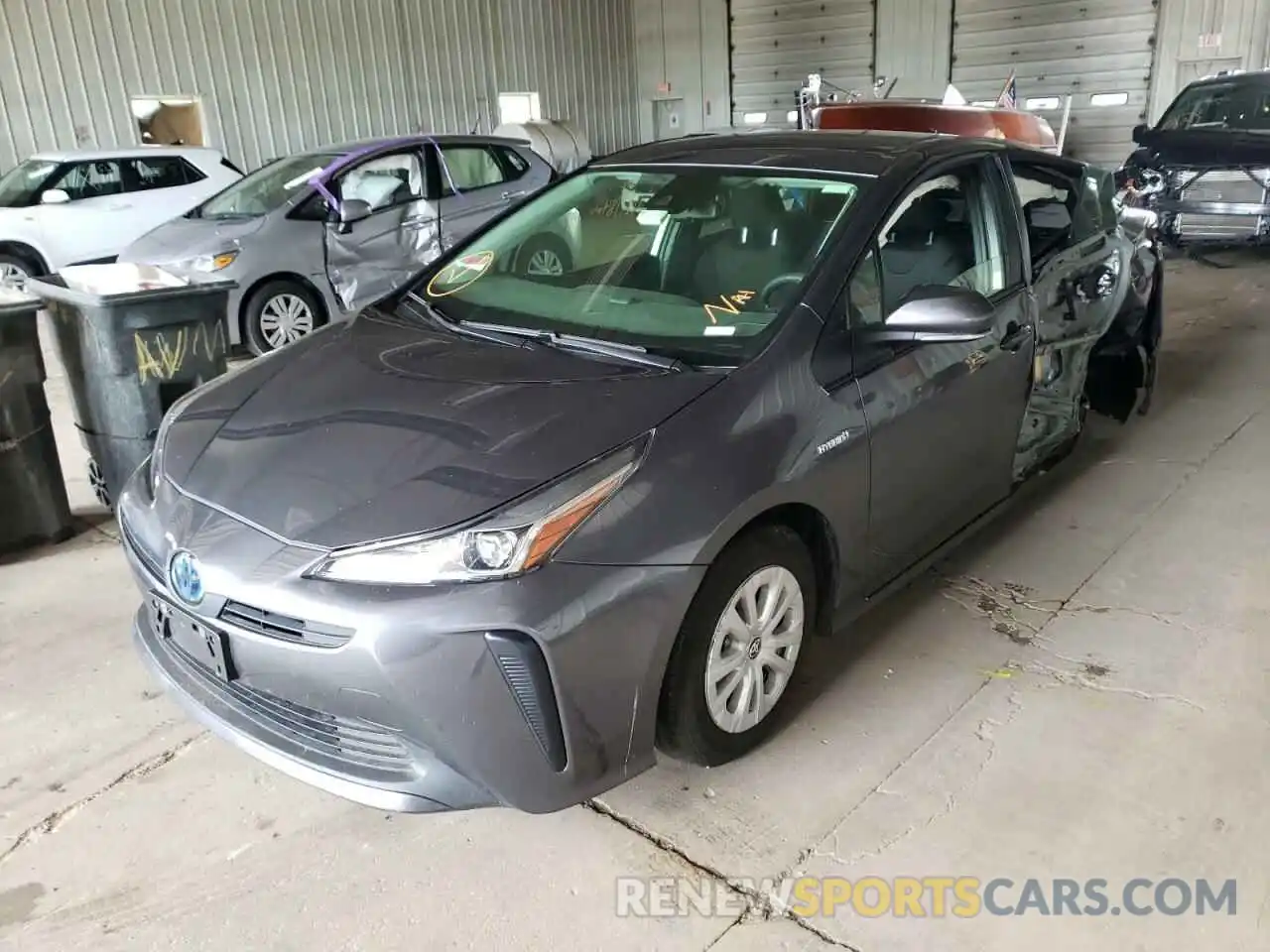 2 Фотография поврежденного автомобиля JTDKAMFU1M3143583 TOYOTA PRIUS 2021