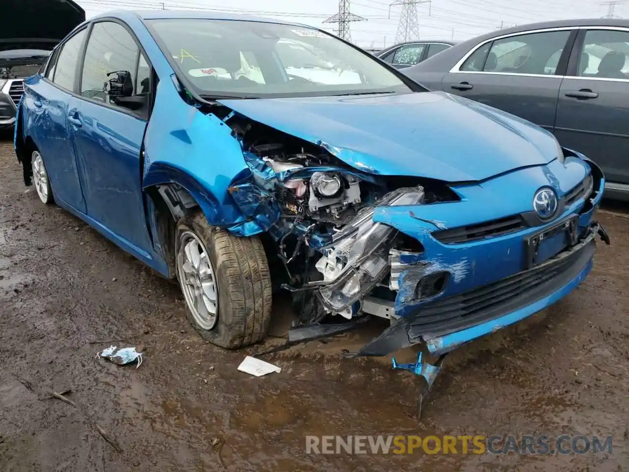 1 Photograph of a damaged car JTDKAMFU1M3143924 TOYOTA PRIUS 2021