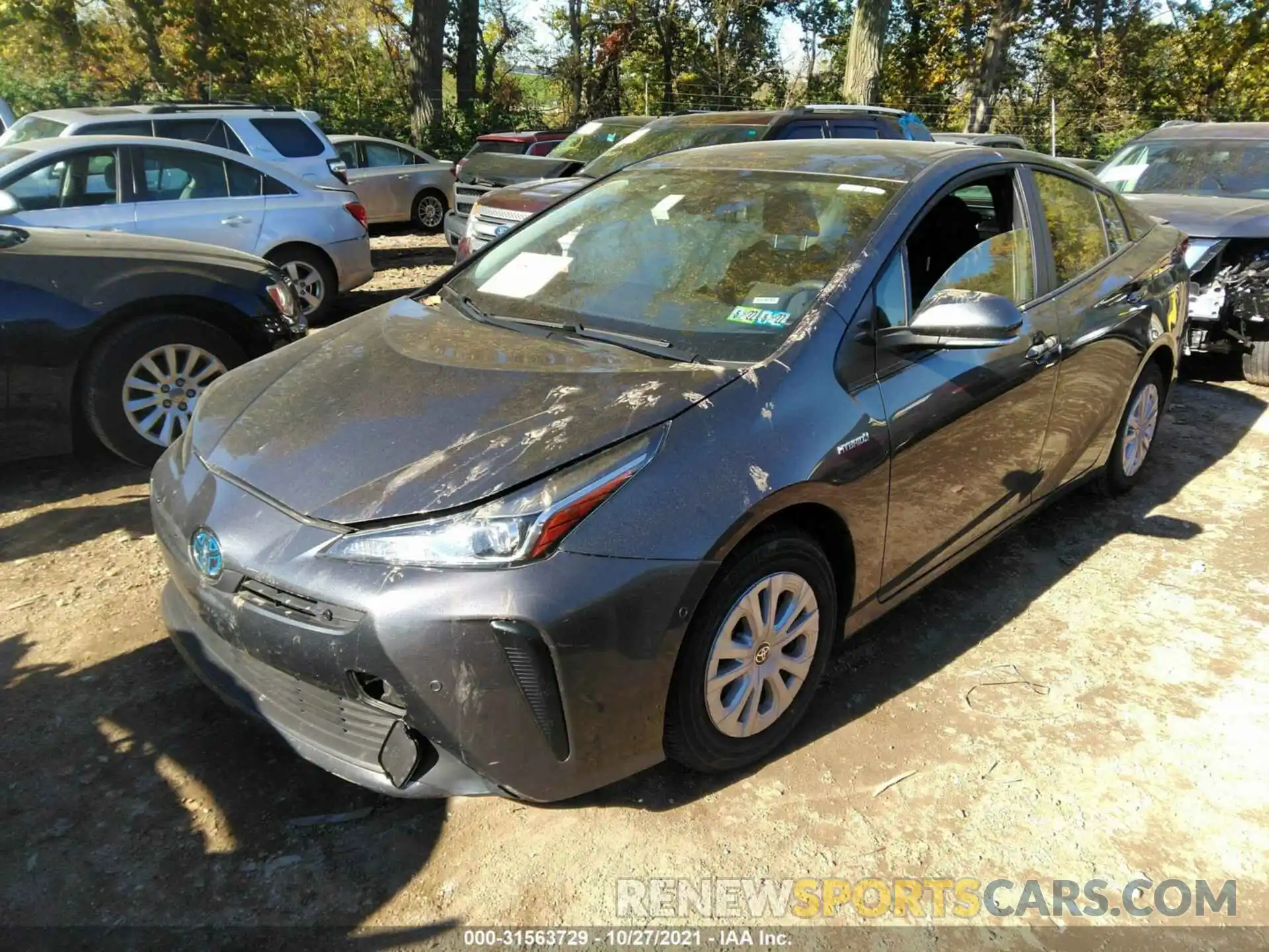 2 Фотография поврежденного автомобиля JTDKAMFU1M3147357 TOYOTA PRIUS 2021