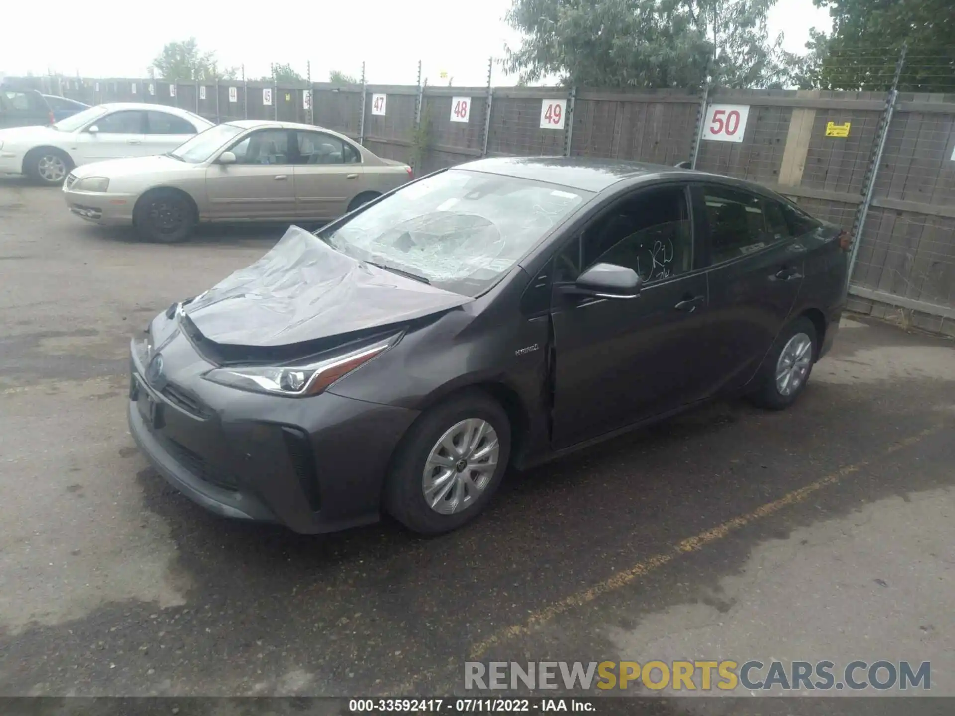 2 Фотография поврежденного автомобиля JTDKAMFU1M3148654 TOYOTA PRIUS 2021