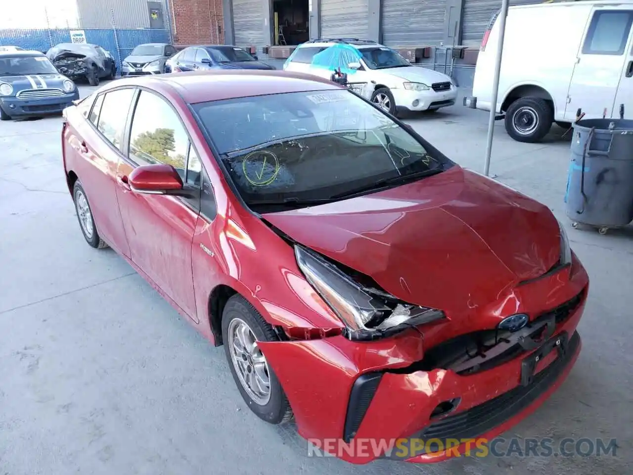 1 Photograph of a damaged car JTDKAMFU1M3149528 TOYOTA PRIUS 2021