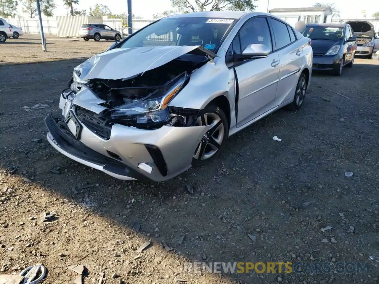 2 Photograph of a damaged car JTDKAMFU2M3126856 TOYOTA PRIUS 2021