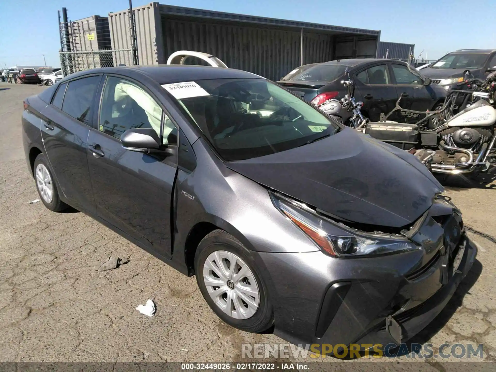 1 Photograph of a damaged car JTDKAMFU2M3127344 TOYOTA PRIUS 2021