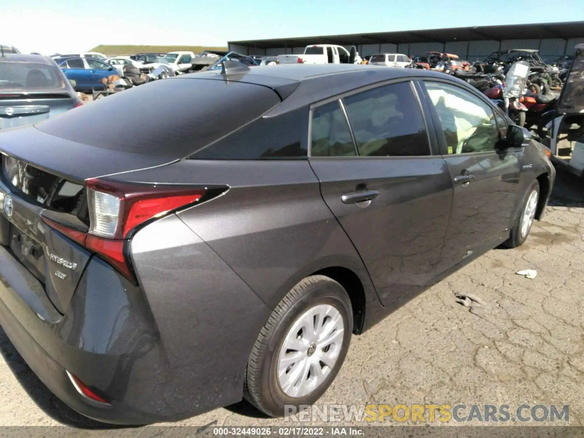 4 Фотография поврежденного автомобиля JTDKAMFU2M3127344 TOYOTA PRIUS 2021