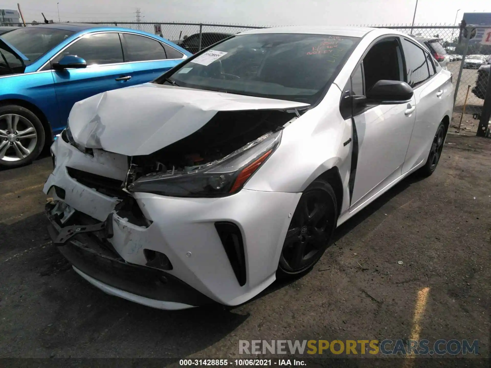 2 Photograph of a damaged car JTDKAMFU2M3128347 TOYOTA PRIUS 2021